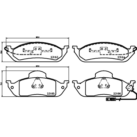 8DB 355 008-661 - Brake Pad Set, disc brake 
