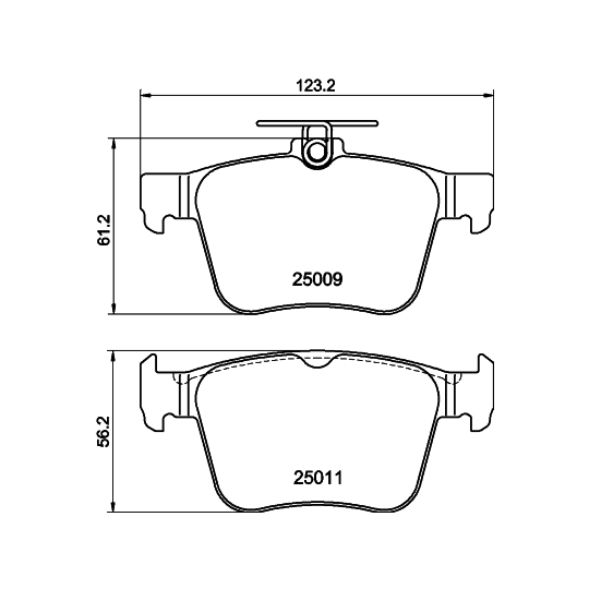 8DB 355 020-261 - Brake Pad Set, disc brake 