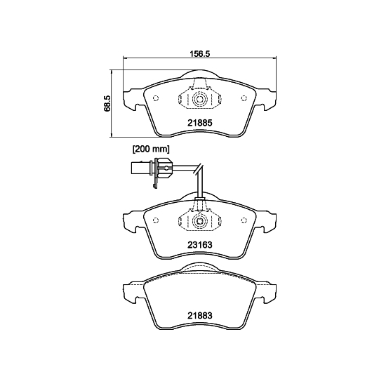 8DB 355 008-931 - Brake Pad Set, disc brake 
