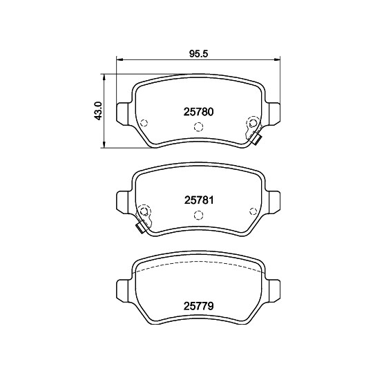 8DB 355 040-611 - Brake Pad Set, disc brake 