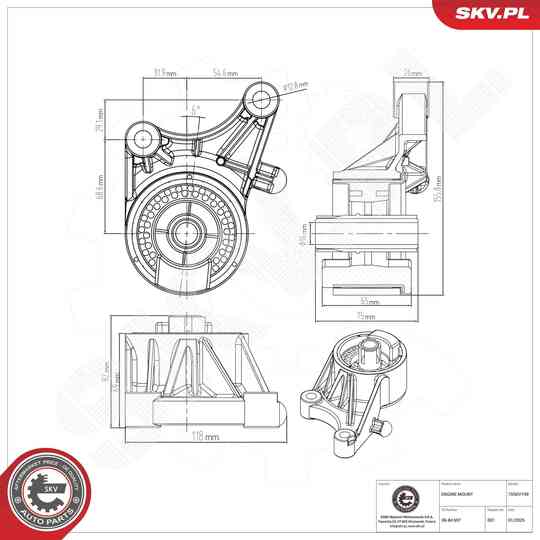75SKV199 - Mounting, engine 
