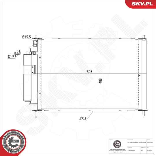 86SKV391 - Condenser, air conditioning 