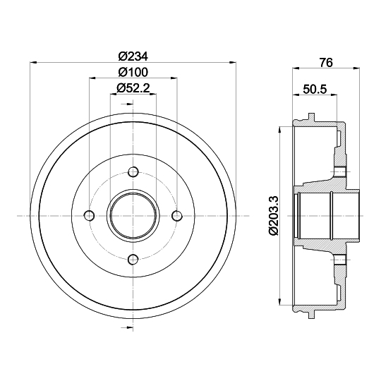 8DT 355 301-401 - Brake Drum 