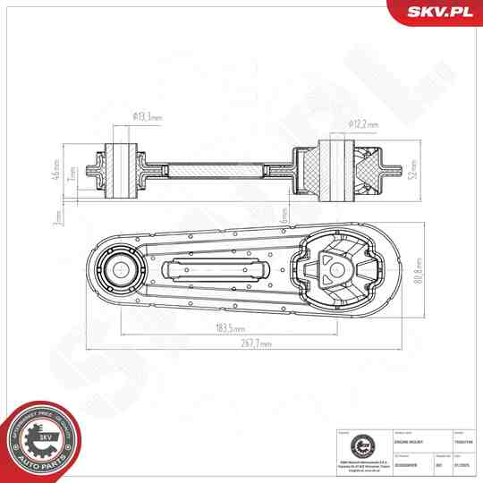 75SKV194 - Mounting, engine 