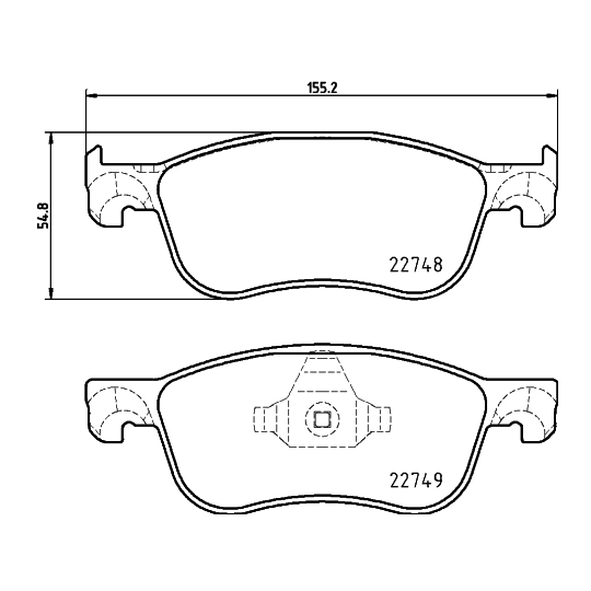 8DB 355 037-741 - Brake Pad Set, disc brake 