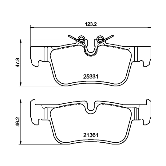 8DB 355 021-681 - Brake Pad Set, disc brake 
