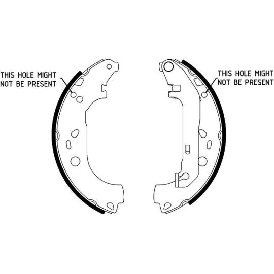 8DB 355 002-731 - Brake Shoe Set 