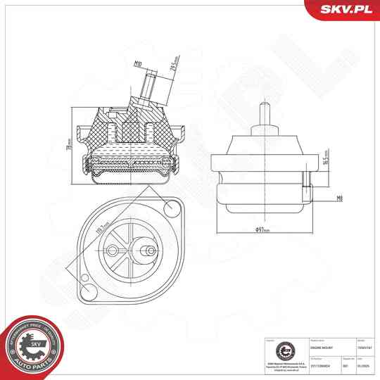 Mounting, engine