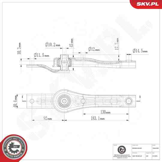 75SKV200 - Mounting, engine 