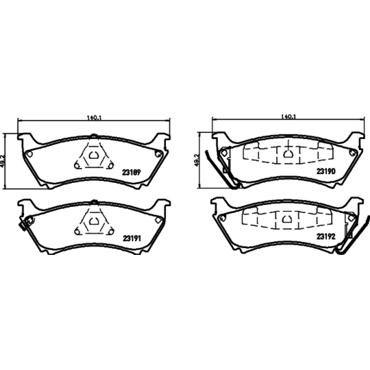 8DB 355 008-671 - Brake Pad Set, disc brake 
