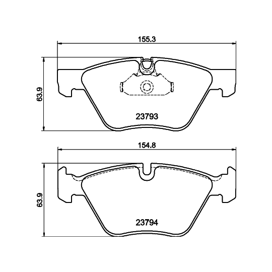8DB 355 015-031 - Brake Pad Set, disc brake 