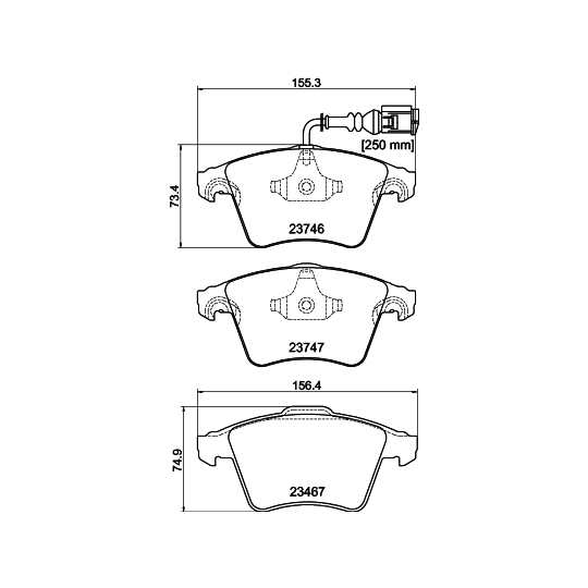 8DB 355 011-441 - Brake Pad Set, disc brake 