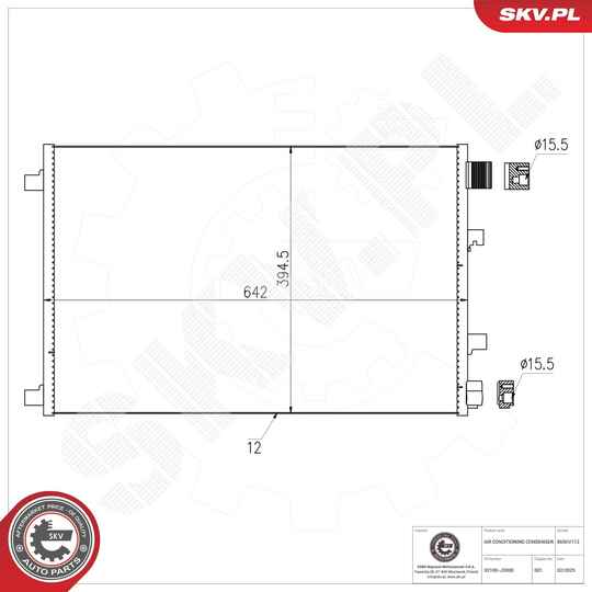 86SKV112 - Condenser, air conditioning 