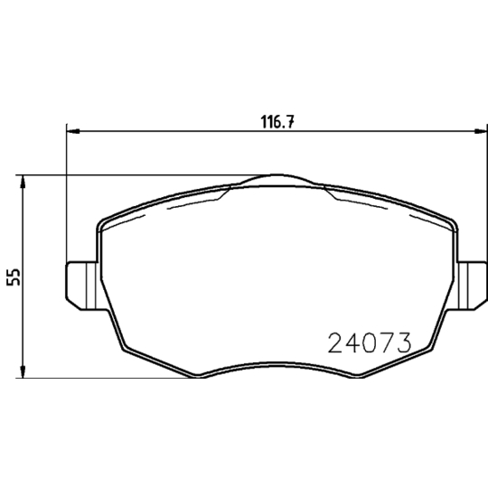 8DB 355 011-221 - Brake Pad Set, disc brake 
