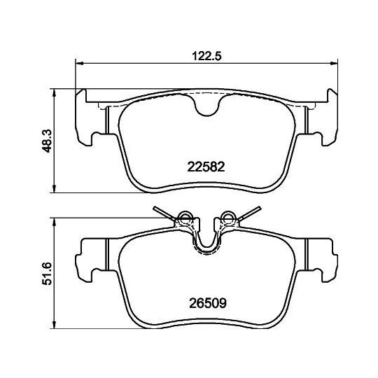 8DB 355 044-311 - Brake Pad Set, disc brake 