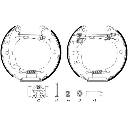 8DB 355 004-401 - Brake Shoe Set 