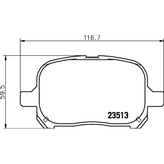 8DB 355 009-351 - Brake Pad Set, disc brake 