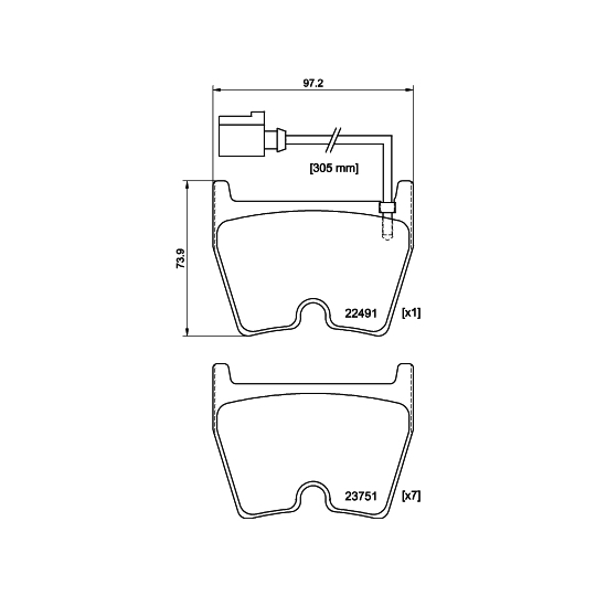 8DB 355 025-171 - Brake Pad Set, disc brake 