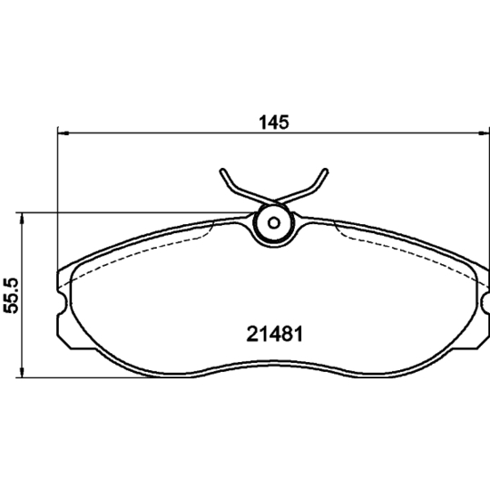 8DB 355 016-651 - Brake Pad Set, disc brake 