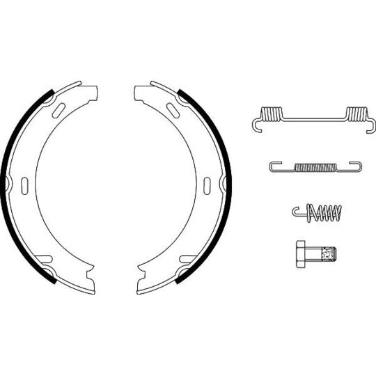 8DA 355 050-441 - Brake Shoe Set, parking brake 