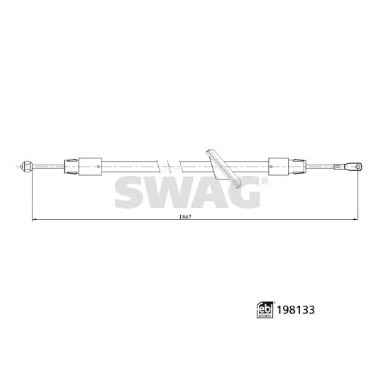 33 11 2879 - Cable, parking brake 