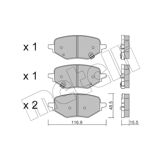 22-1394-0 - Brake Pad Set, disc brake 