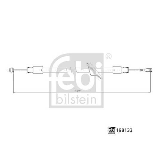 198133 - Cable, parking brake 