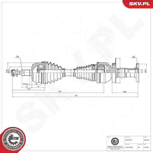 40SKV071 - Drive Shaft 