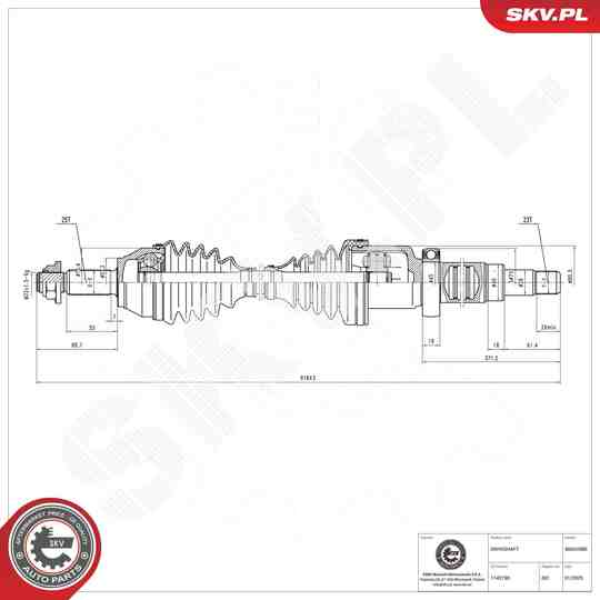 40SKV085 - Drive Shaft 
