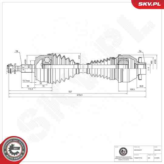 40SKV069 - Drive Shaft 