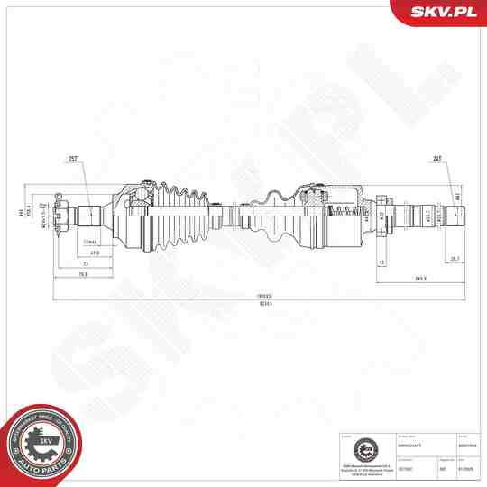 40SKV044 - Drive Shaft 