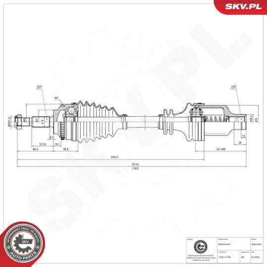 40SKV400 - Drive Shaft 