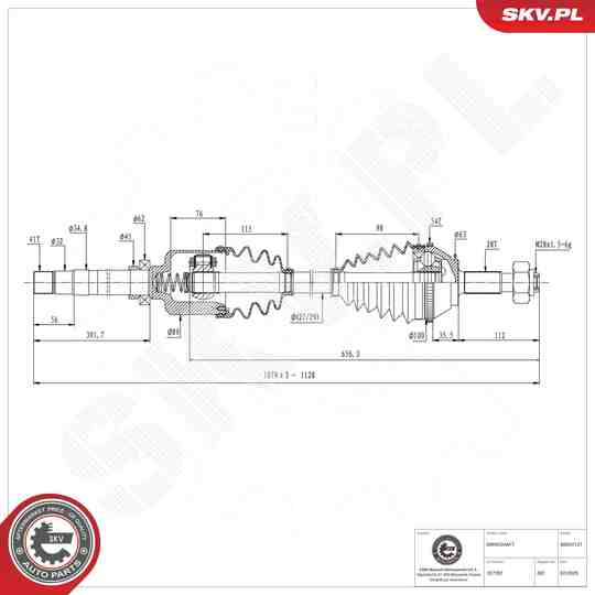 40SKV121 - Drive Shaft 