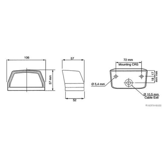 84750018 - Licence Plate Light 