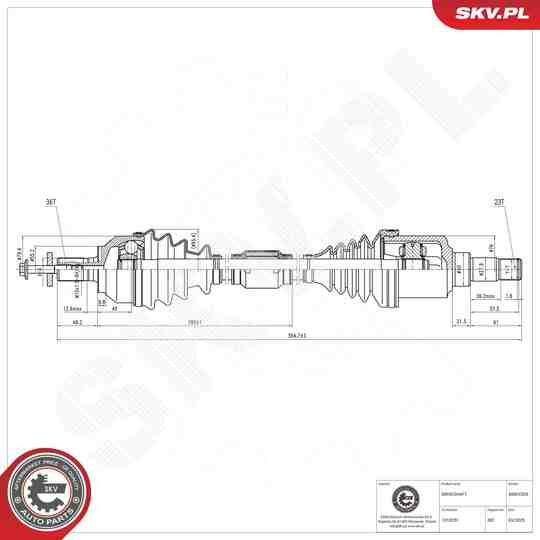40SKV209 - Drive Shaft 