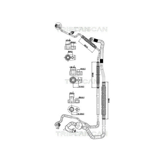 9010 16053 - High-/Low Pressure Line, air conditioning 