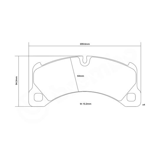 07.B314.66 - High Performance Brake Pad Set 