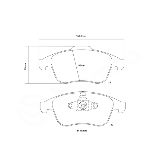 07.D435.68 - High Performance Brake Pad Set 