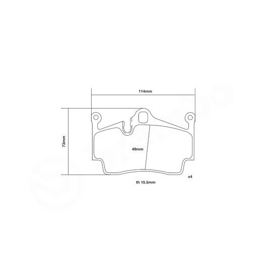 07.B315.36 - High Performance Brake Pad Set 