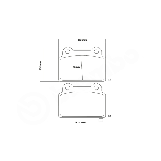 07.B315.11 - High Performance Brake Pad Set 