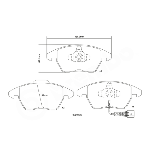 07.B314.52 - High Performance Brake Pad Set 
