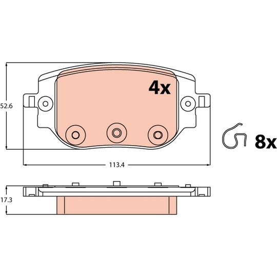GDB2613 - Brake Pad Set, disc brake 