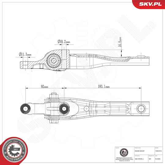 75SKV218 - Mounting, engine 