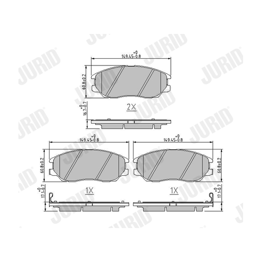 572518J - Brake Pad Set, disc brake 
