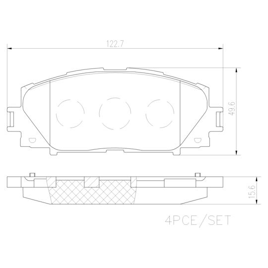 P 83 106E - Brake Pad Set, disc brake 