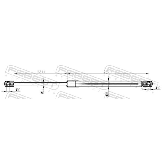 12117-016 - Gas Spring, bonnet 