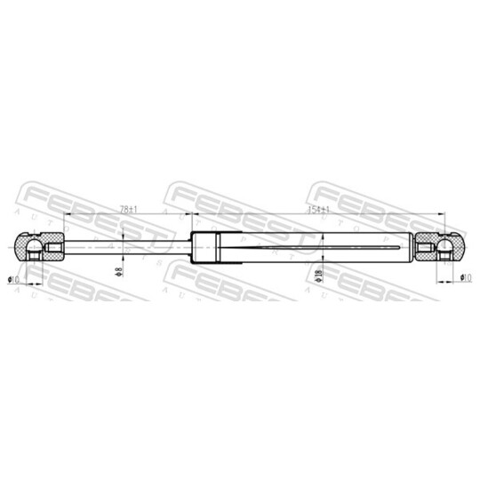 21117-002 - Gas Spring, bonnet 