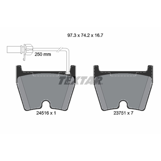 2451601 - Brake Pad Set, disc brake 