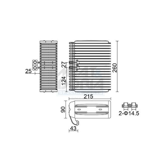 Evaporator, air conditioning