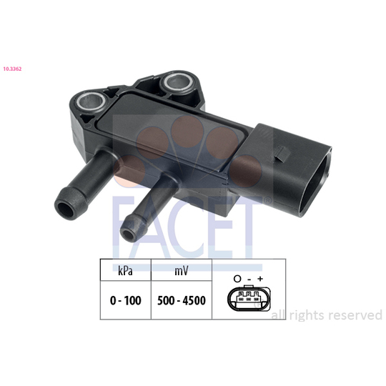 Sensor, exhaust pressure